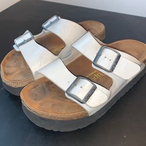 White & Black Platform Birkenstock’s